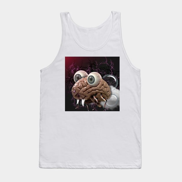 Mr Brain Creepy Art Tank Top by MeditativeLook